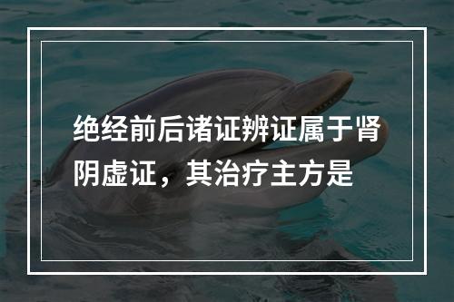 绝经前后诸证辨证属于肾阴虚证，其治疗主方是