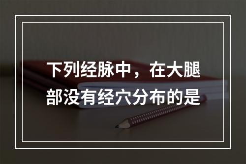 下列经脉中，在大腿部没有经穴分布的是