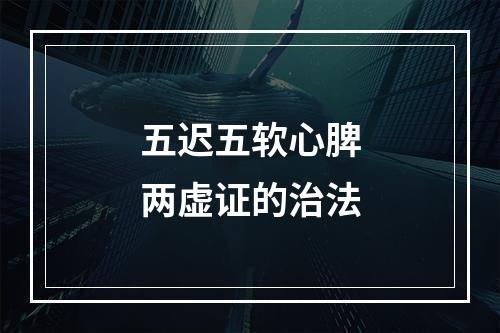 五迟五软心脾两虚证的治法