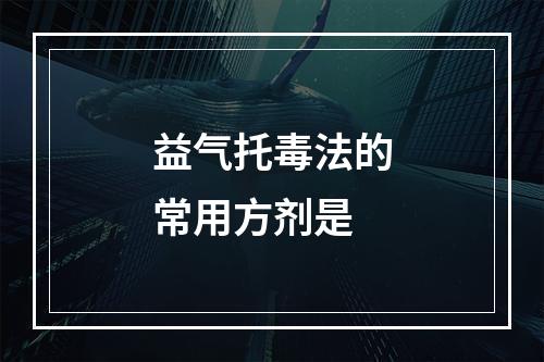 益气托毒法的常用方剂是