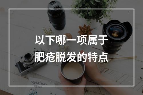 以下哪一项属于肥疮脱发的特点