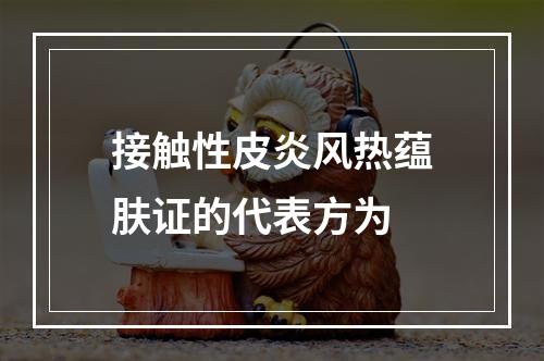 接触性皮炎风热蕴肤证的代表方为