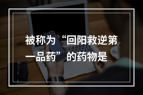 被称为“回阳救逆第一品药”的药物是