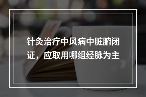 针灸治疗中风病中脏腑闭证，应取用哪组经脉为主