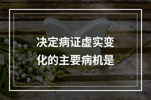 决定病证虚实变化的主要病机是