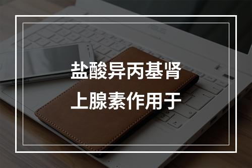 盐酸异丙基肾上腺素作用于