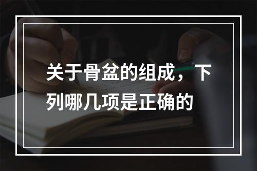 关于骨盆的组成，下列哪几项是正确的