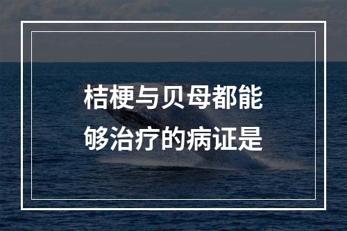 桔梗与贝母都能够治疗的病证是