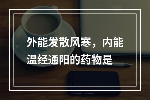 外能发散风寒，内能温经通阳的药物是