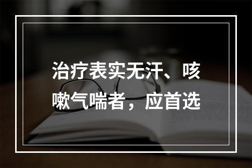 治疗表实无汗、咳嗽气喘者，应首选