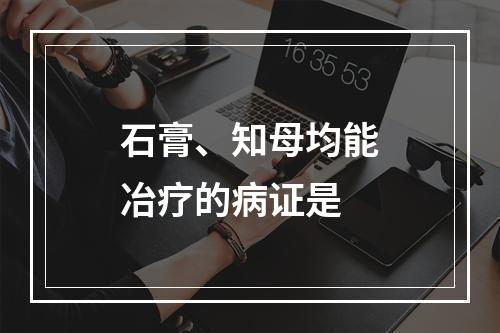 石膏、知母均能冶疗的病证是