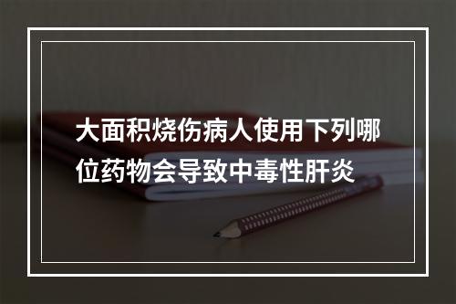 大面积烧伤病人使用下列哪位药物会导致中毒性肝炎