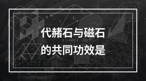 代赭石与磁石的共同功效是