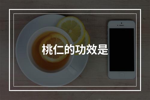 桃仁的功效是