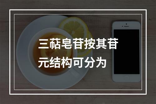 三萜皂苷按其苷元结构可分为