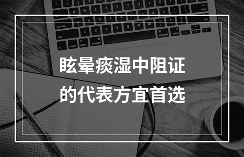 眩晕痰湿中阻证的代表方宜首选