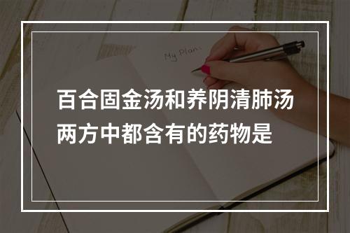 百合固金汤和养阴清肺汤两方中都含有的药物是