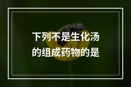 下列不是生化汤的组成药物的是