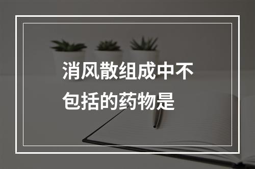 消风散组成中不包括的药物是