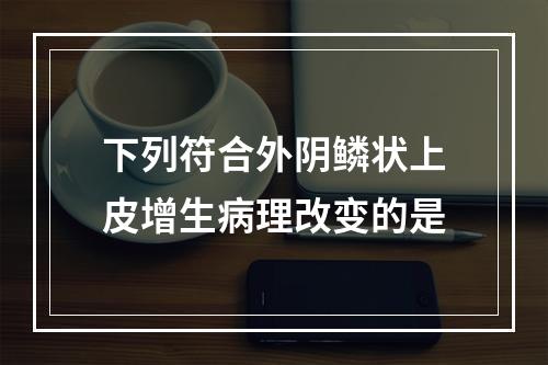 下列符合外阴鳞状上皮增生病理改变的是