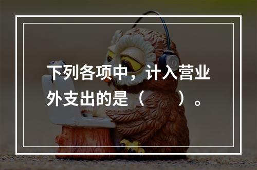 下列各项中，计入营业外支出的是（　　）。