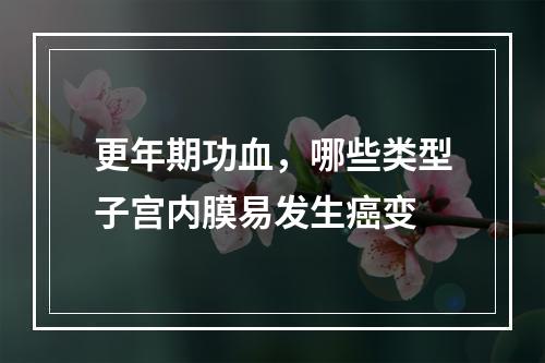 更年期功血，哪些类型子宫内膜易发生癌变