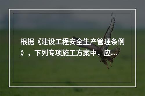 根据《建设工程安全生产管理条例》，下列专项施工方案中，应当组