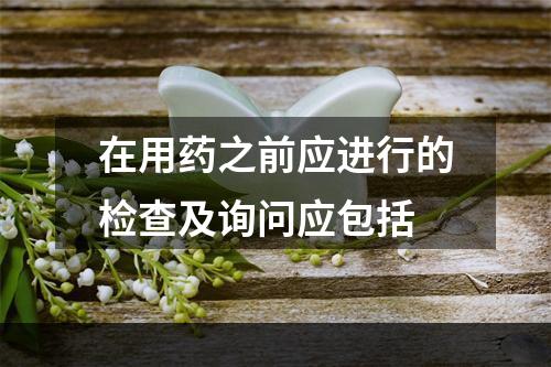 在用药之前应进行的检查及询问应包括