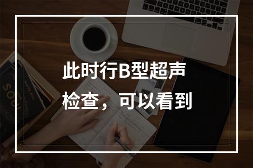 此时行B型超声检查，可以看到