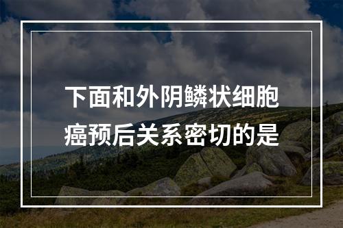 下面和外阴鳞状细胞癌预后关系密切的是