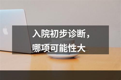 入院初步诊断，哪项可能性大