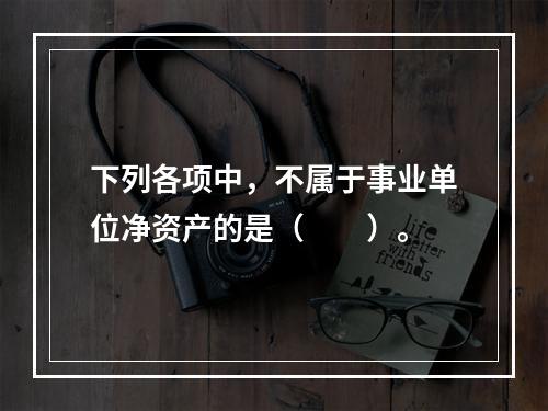 下列各项中，不属于事业单位净资产的是（　　）。