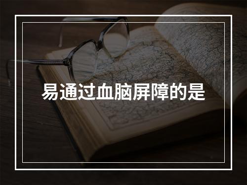 易通过血脑屏障的是