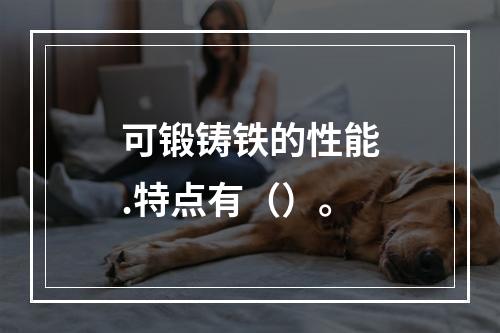 可锻铸铁的性能.特点有（）。