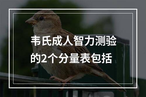 韦氏成人智力测验的2个分量表包括