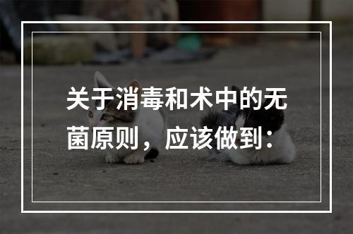 关于消毒和术中的无菌原则，应该做到：