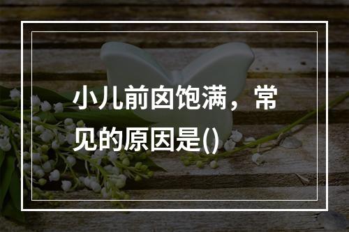 小儿前囟饱满，常见的原因是()