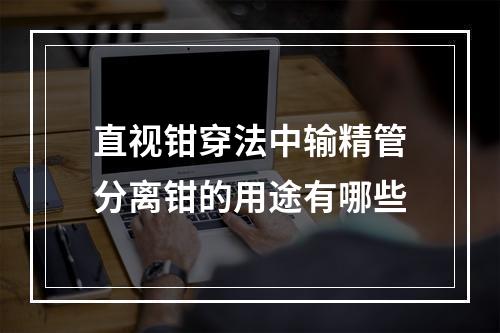 直视钳穿法中输精管分离钳的用途有哪些