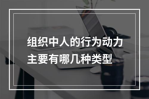 组织中人的行为动力主要有哪几种类型