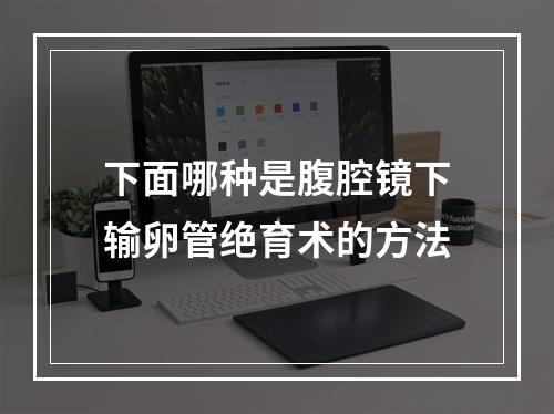 下面哪种是腹腔镜下输卵管绝育术的方法