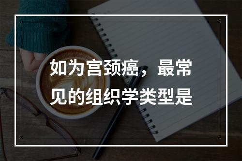 如为宫颈癌，最常见的组织学类型是