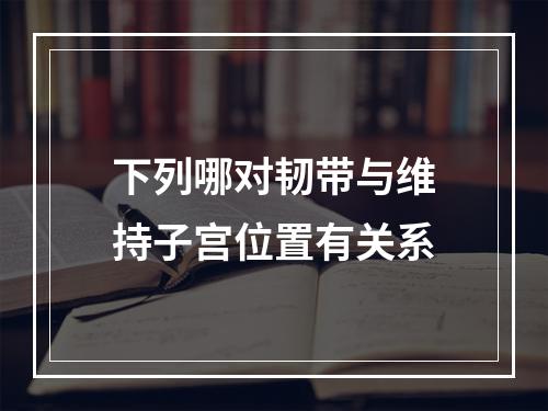 下列哪对韧带与维持子宫位置有关系