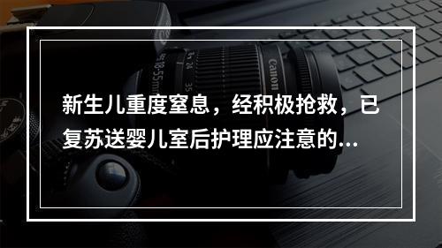 新生儿重度窒息，经积极抢救，已复苏送婴儿室后护理应注意的是