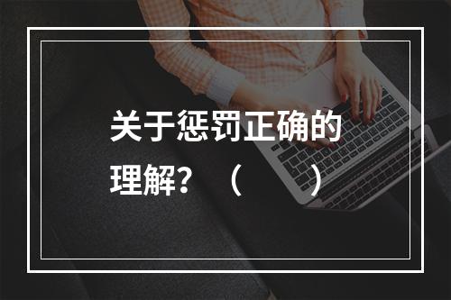 关于惩罚正确的理解？（　　）