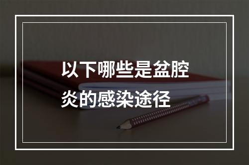 以下哪些是盆腔炎的感染途径