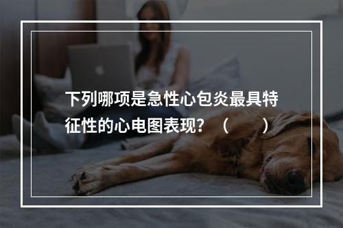 下列哪项是急性心包炎最具特征性的心电图表现？（　　）