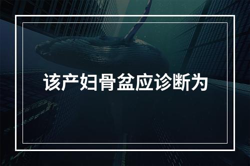 该产妇骨盆应诊断为