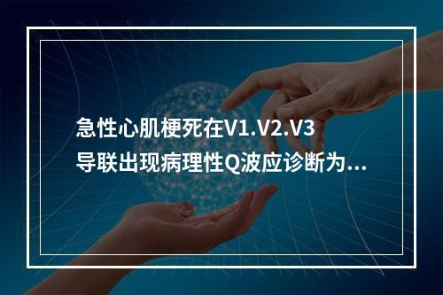 急性心肌梗死在V1.V2.V3导联出现病理性Q波应诊断为（