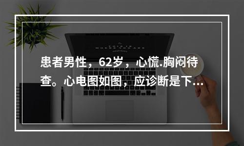 患者男性，62岁，心慌.胸闷待查。心电图如图，应诊断是下列