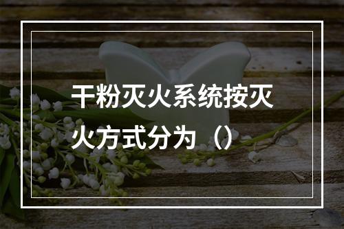 干粉灭火系统按灭火方式分为（）